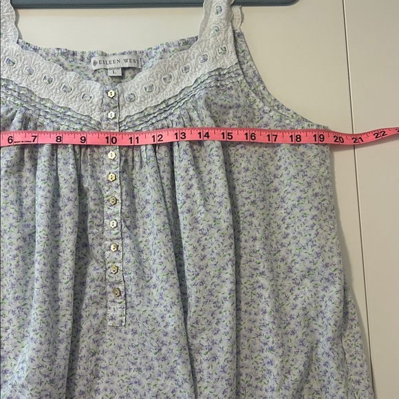 Eileen West Blue Floral Chemise - Picture 5 of 7